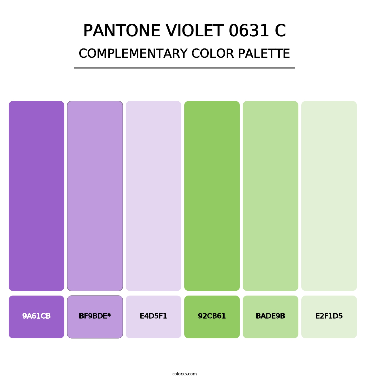 PANTONE Violet 0631 C - Complementary Color Palette