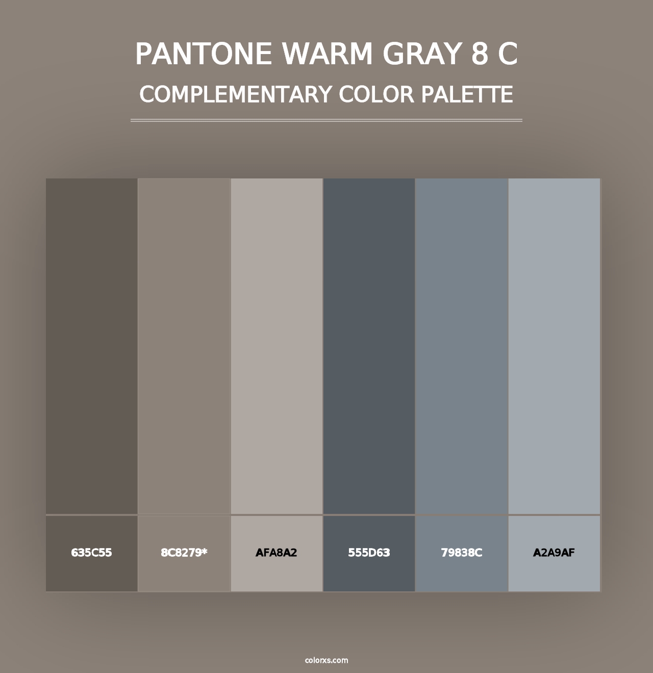 PANTONE Warm Gray 8 C - Complementary Color Palette