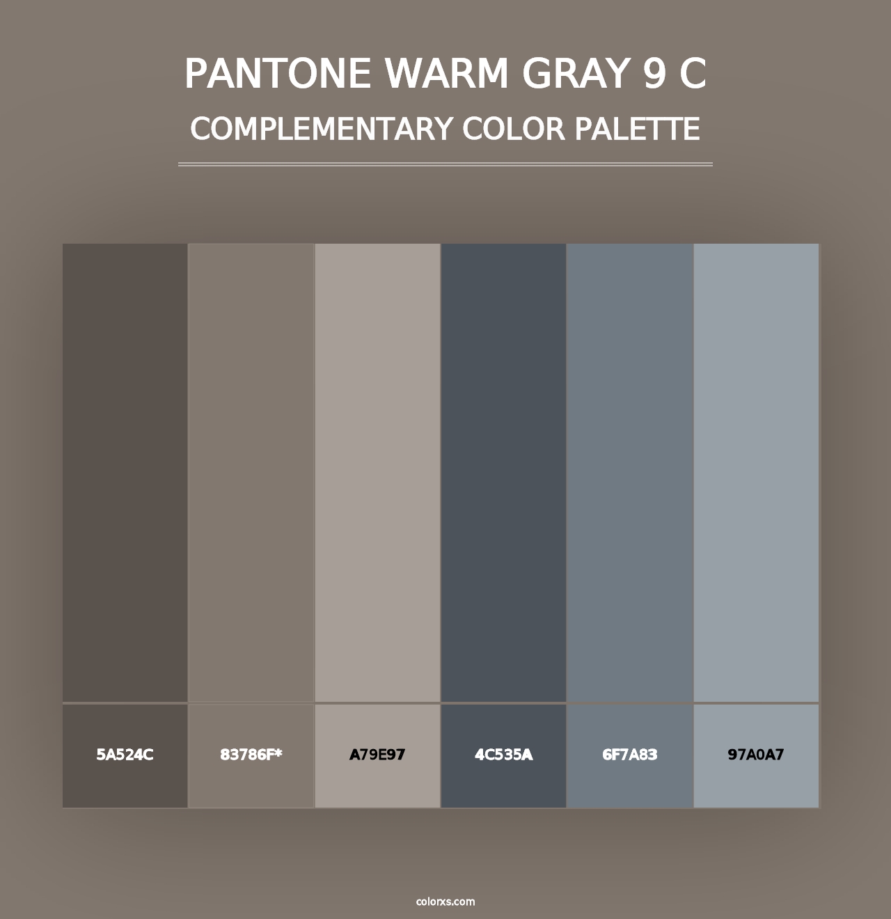 PANTONE Warm Gray 9 C - Complementary Color Palette