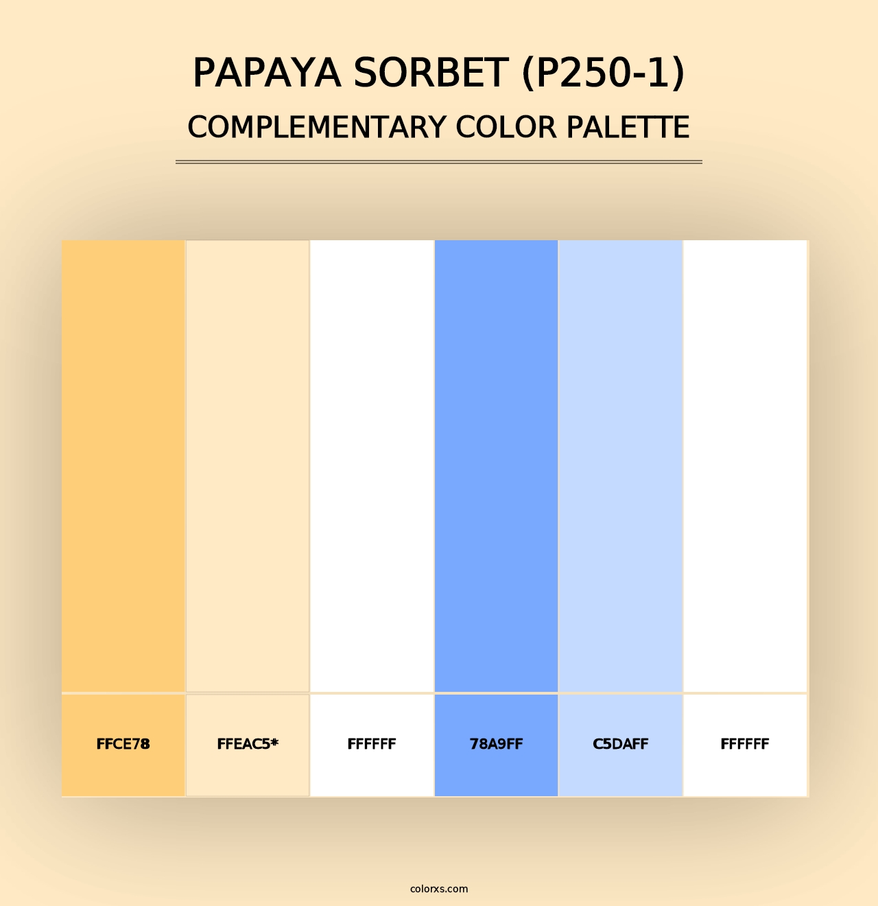 Papaya Sorbet (P250-1) - Complementary Color Palette