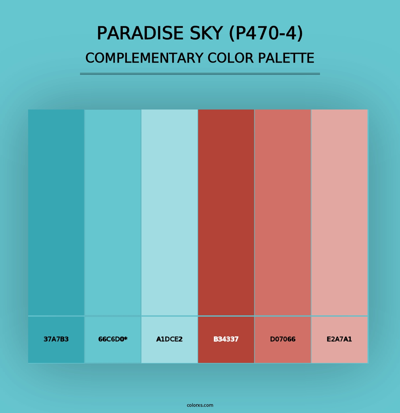 Paradise Sky (P470-4) - Complementary Color Palette