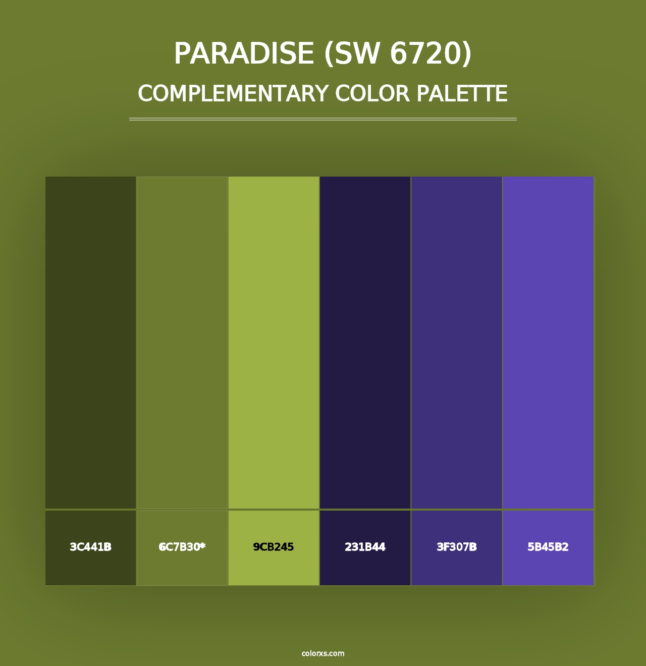 Paradise (SW 6720) - Complementary Color Palette