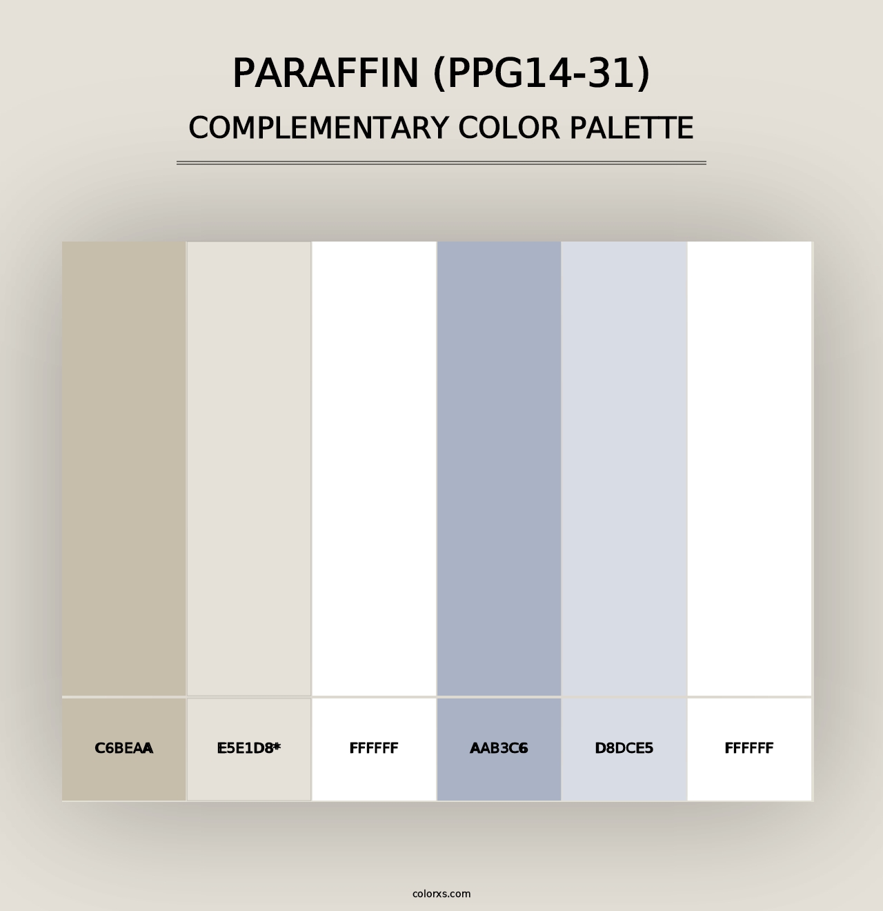 Paraffin (PPG14-31) - Complementary Color Palette