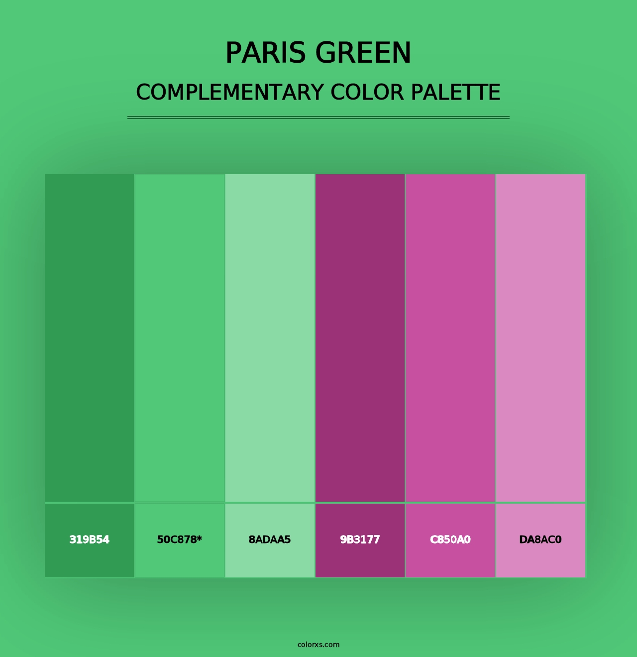 Paris Green - Complementary Color Palette