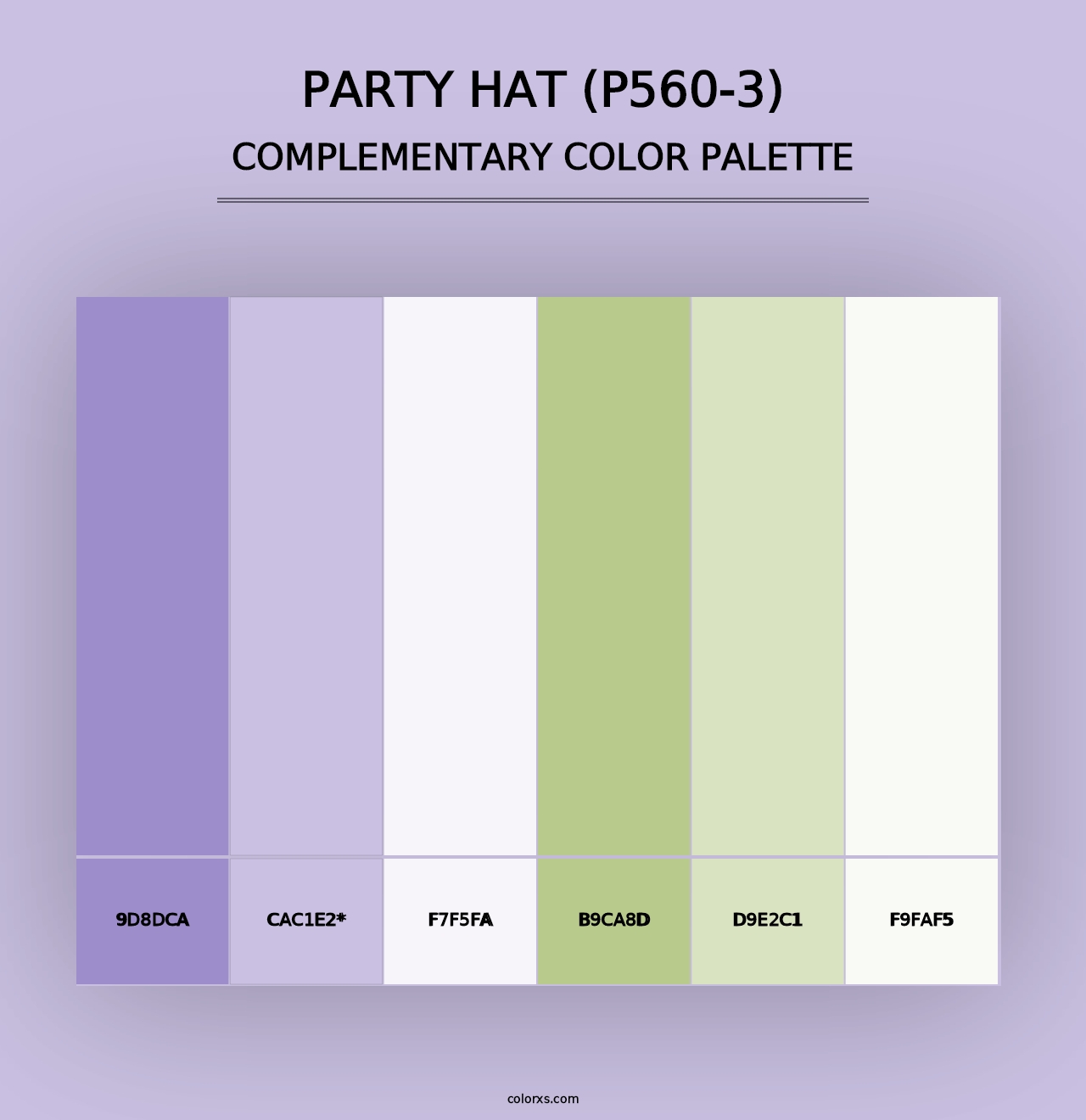 Party Hat (P560-3) - Complementary Color Palette