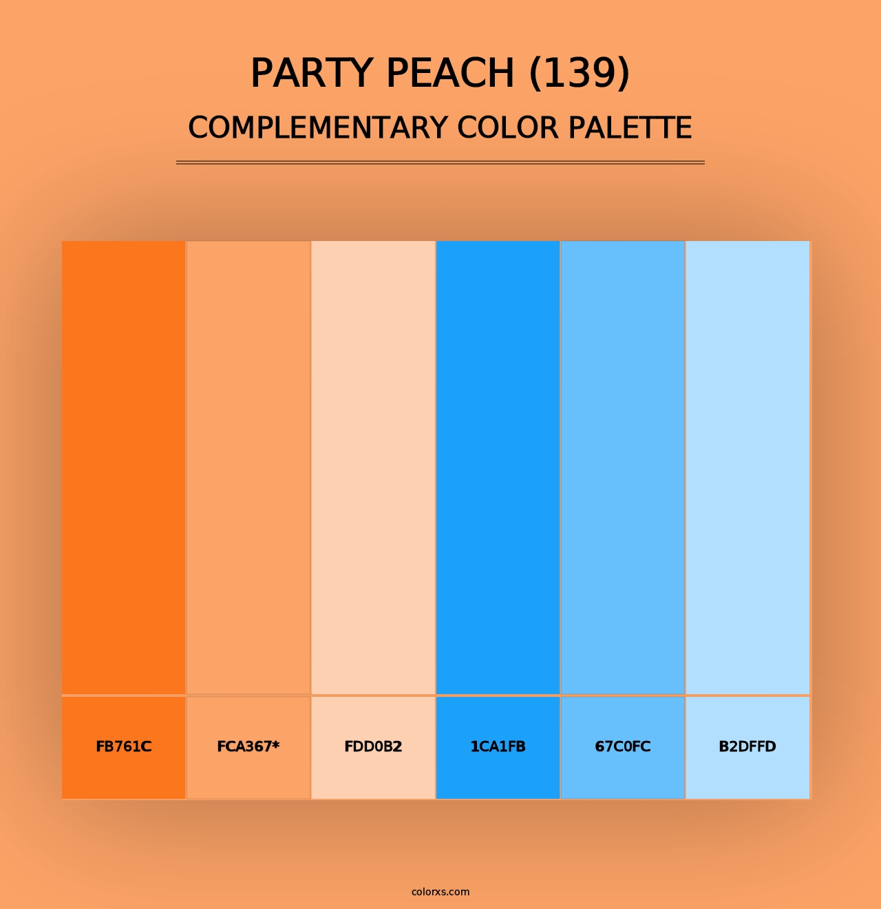 Party Peach (139) - Complementary Color Palette