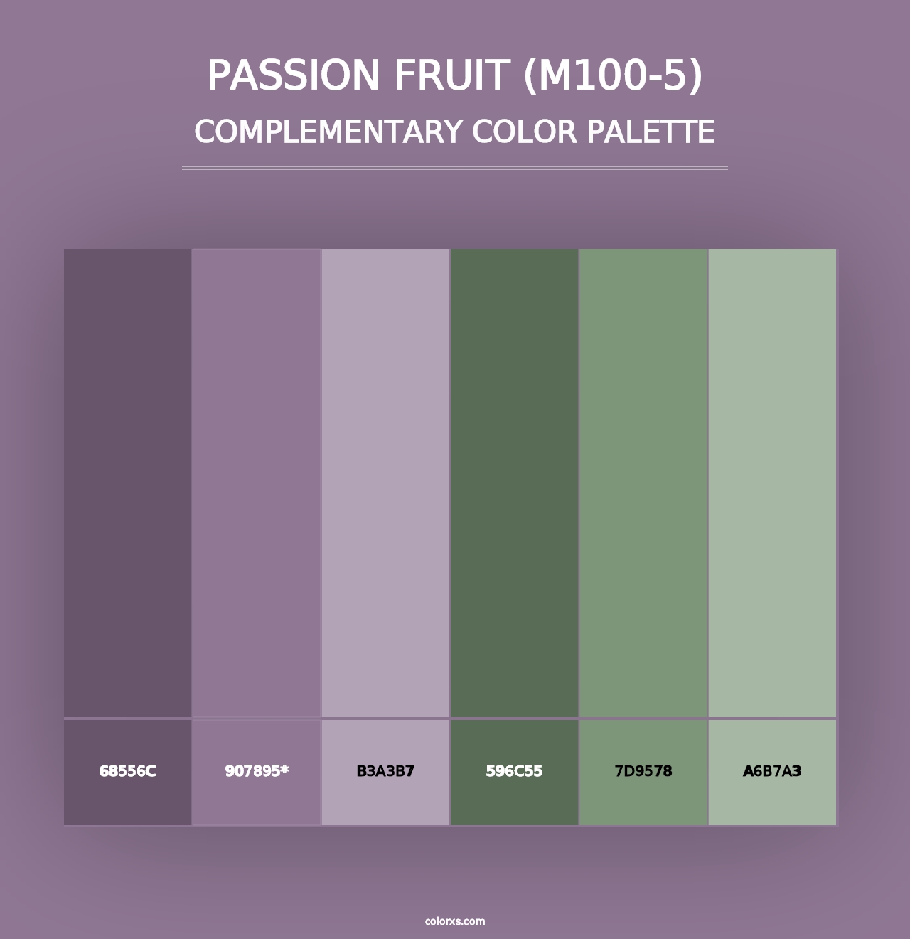 Passion Fruit (M100-5) - Complementary Color Palette