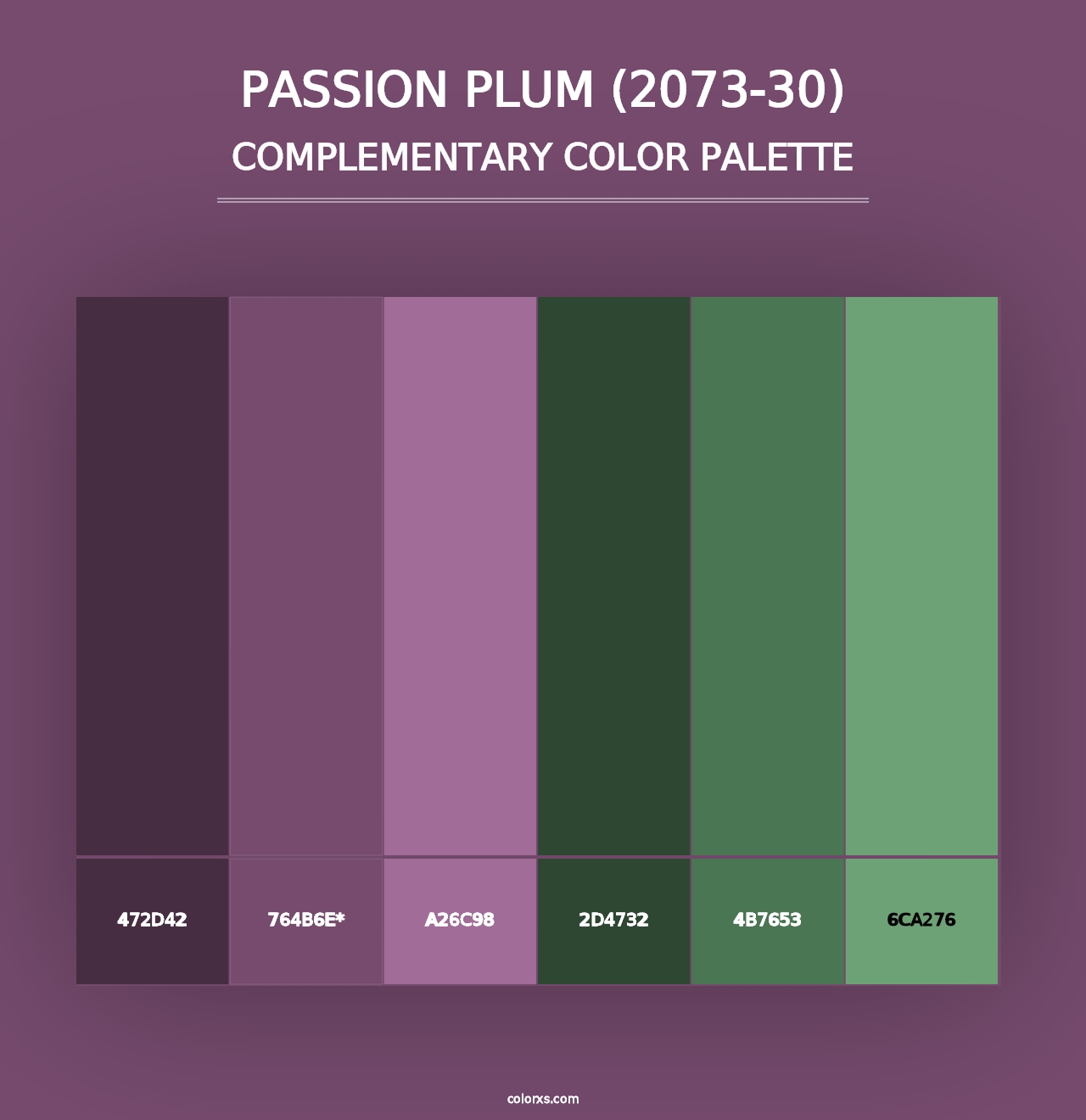 Passion Plum (2073-30) - Complementary Color Palette