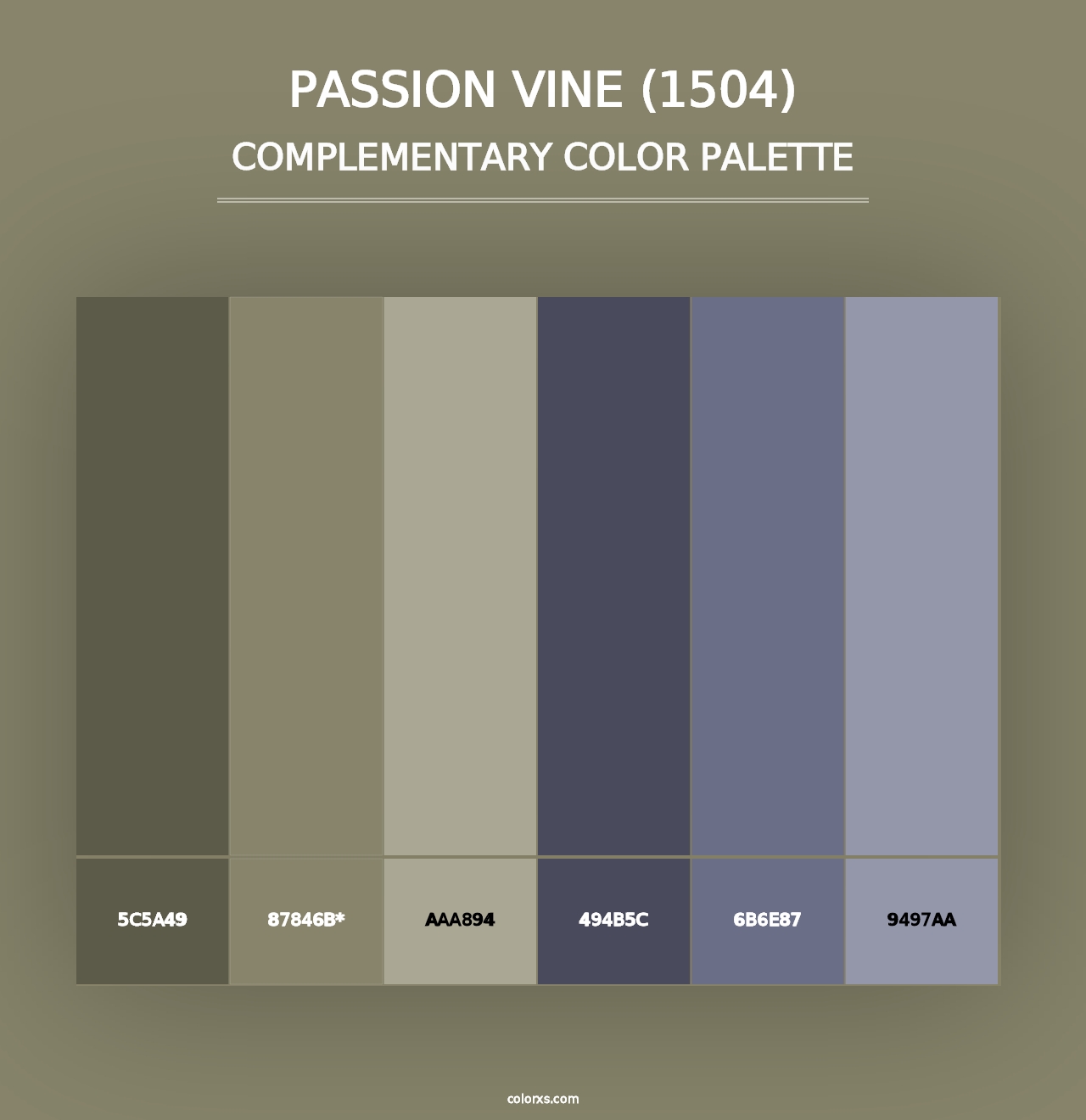 Passion Vine (1504) - Complementary Color Palette