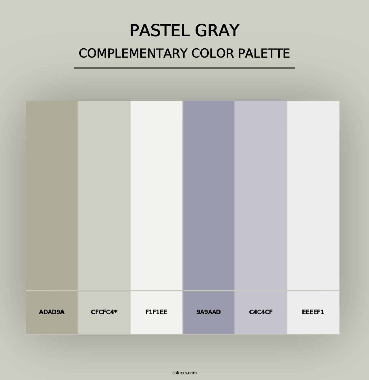 Pastel Gray - Complementary Color Palette