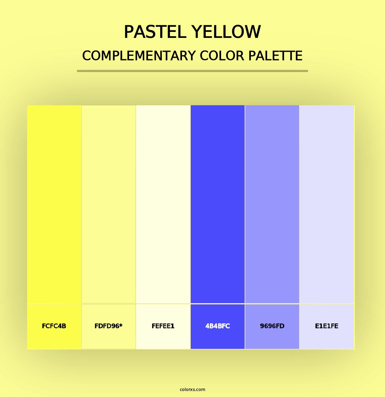 Pastel Yellow - Complementary Color Palette