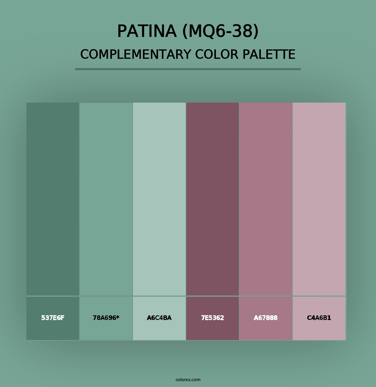 Patina (MQ6-38) - Complementary Color Palette