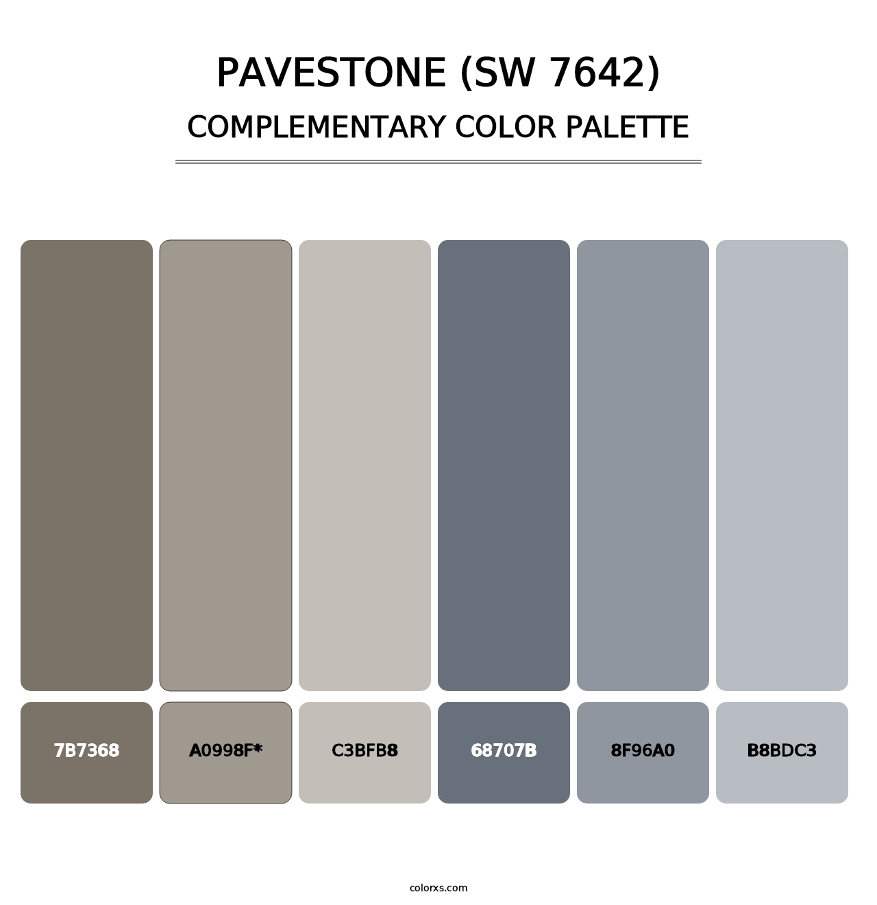 Pavestone (SW 7642) - Complementary Color Palette