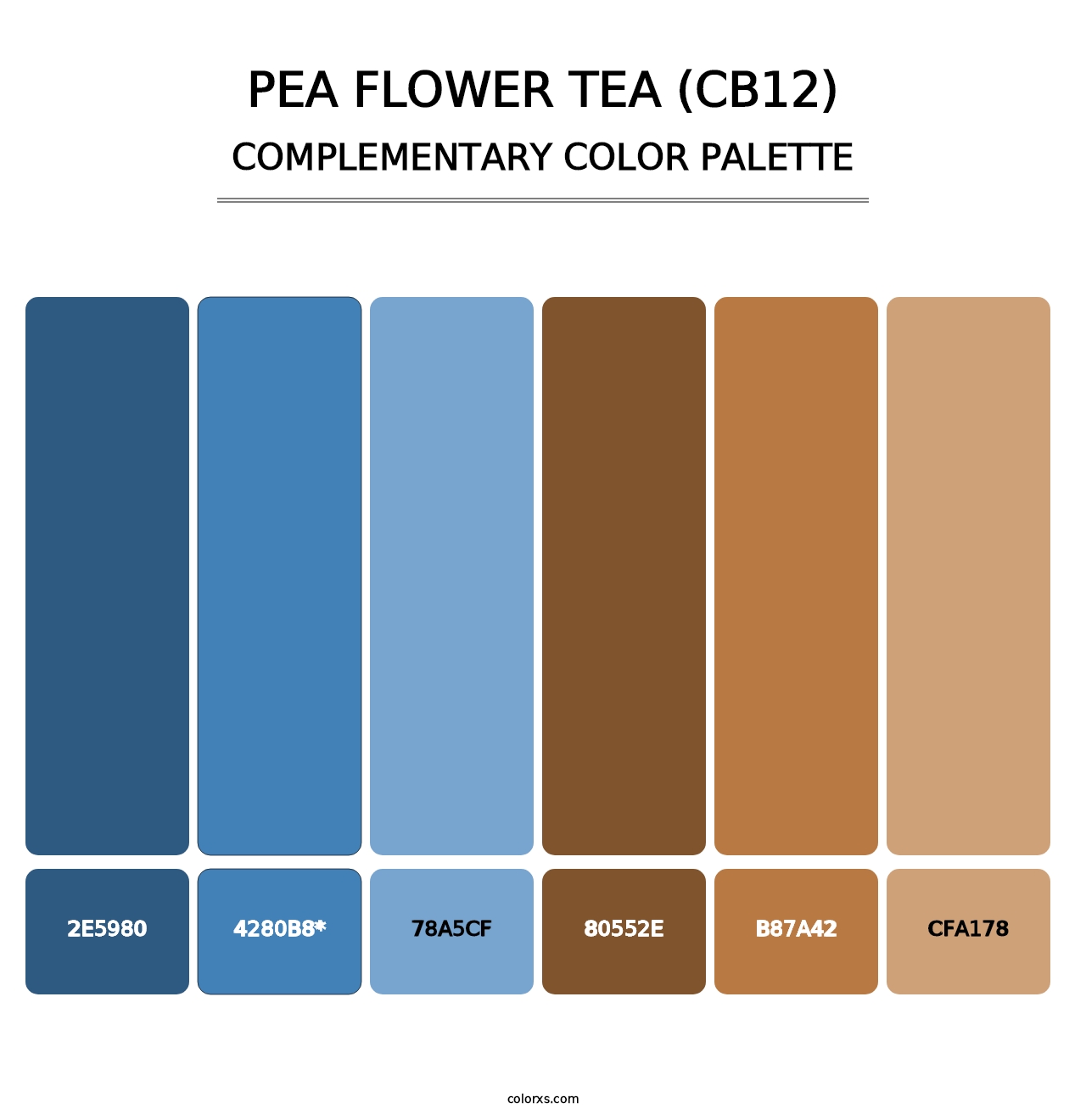 Pea Flower Tea (CB12) - Complementary Color Palette