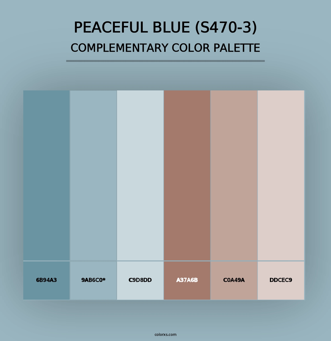 Peaceful Blue (S470-3) - Complementary Color Palette