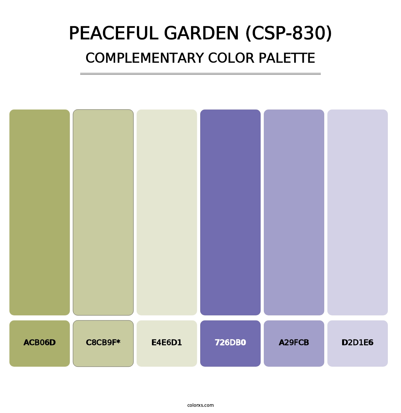 Peaceful Garden (CSP-830) - Complementary Color Palette