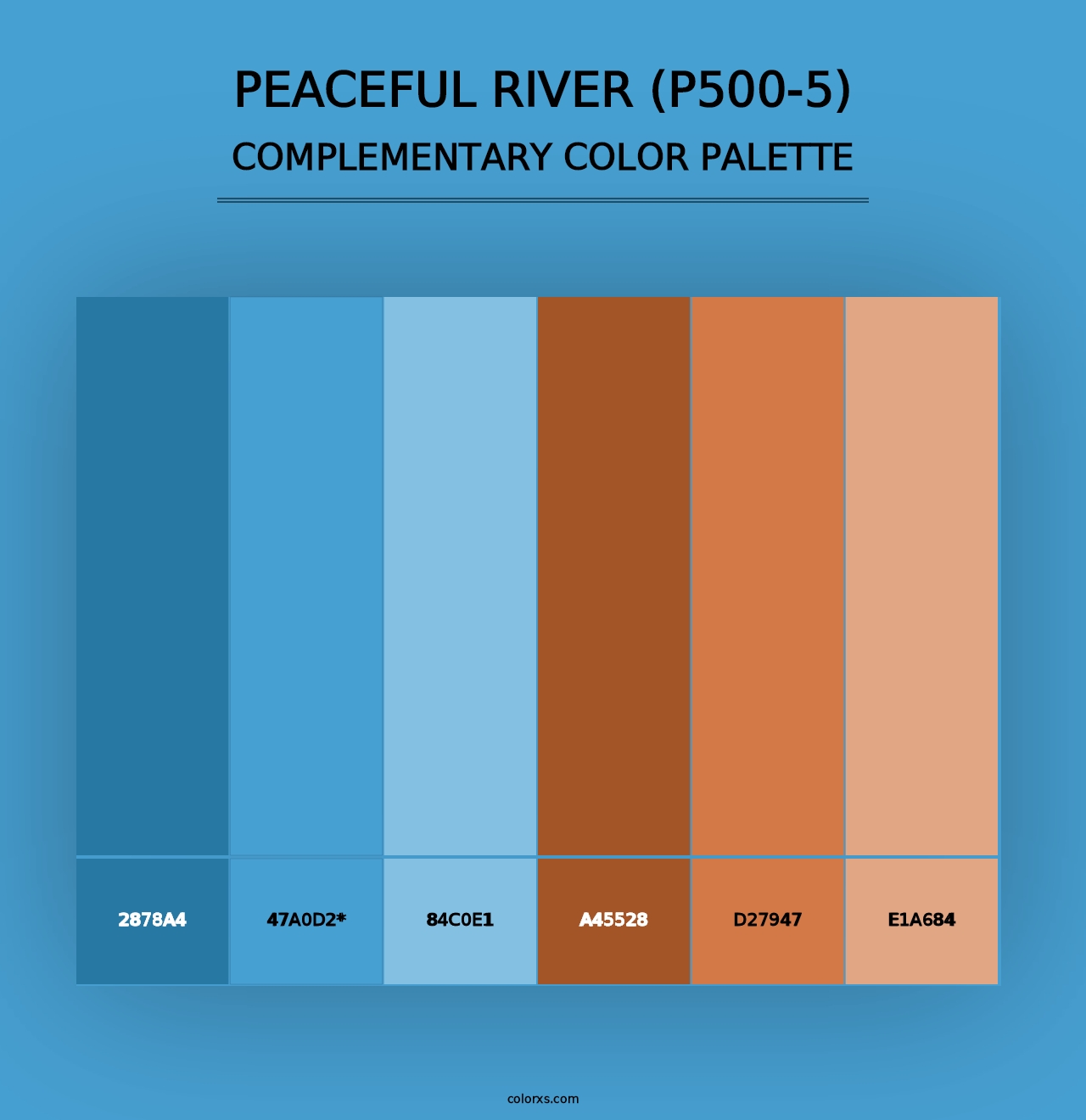 Peaceful River (P500-5) - Complementary Color Palette