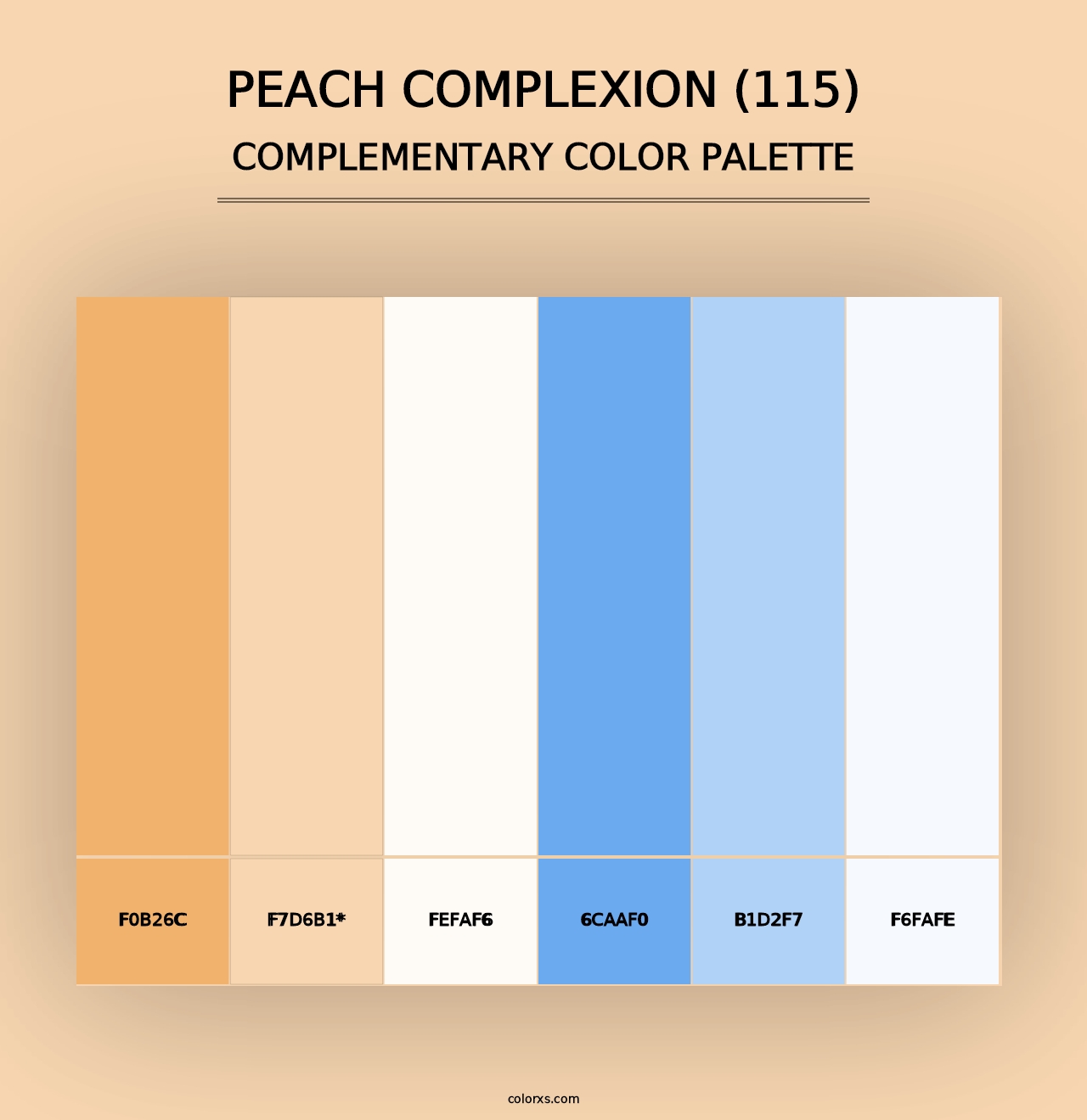 Peach Complexion (115) - Complementary Color Palette