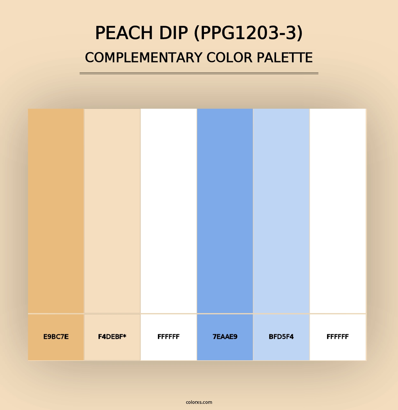 Peach Dip (PPG1203-3) - Complementary Color Palette