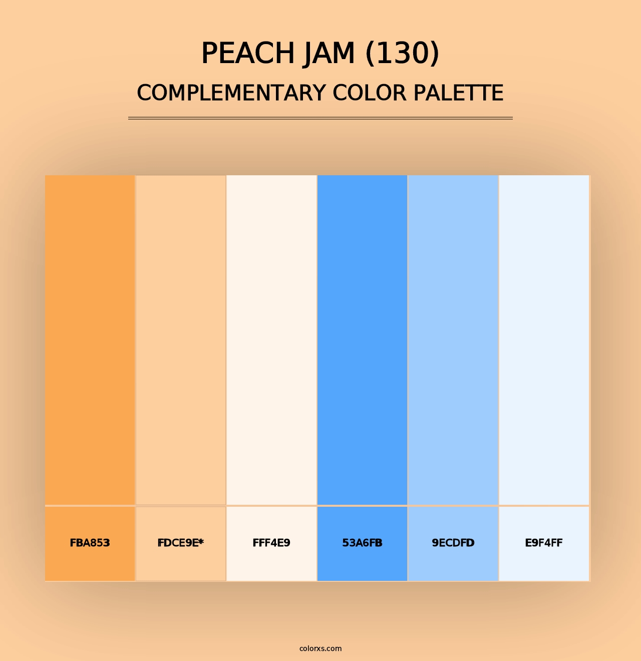 Peach Jam (130) - Complementary Color Palette