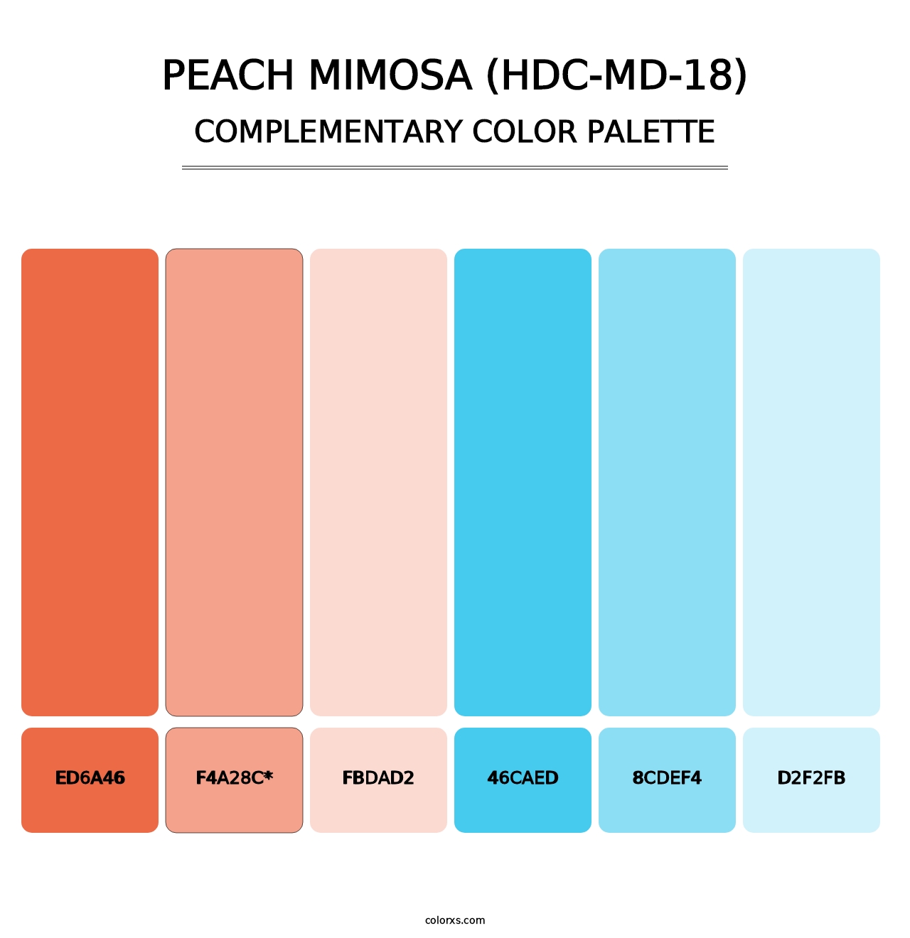 Peach Mimosa (HDC-MD-18) - Complementary Color Palette