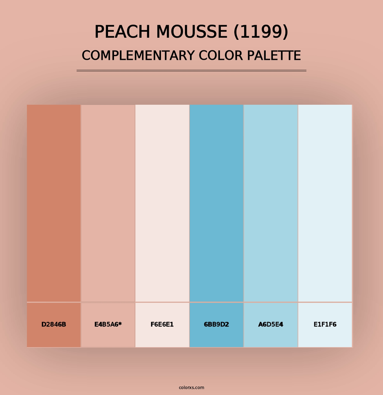 Peach Mousse (1199) - Complementary Color Palette