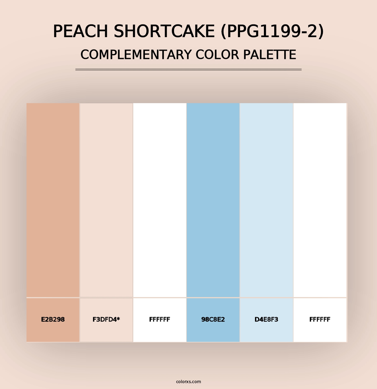 Peach Shortcake (PPG1199-2) - Complementary Color Palette