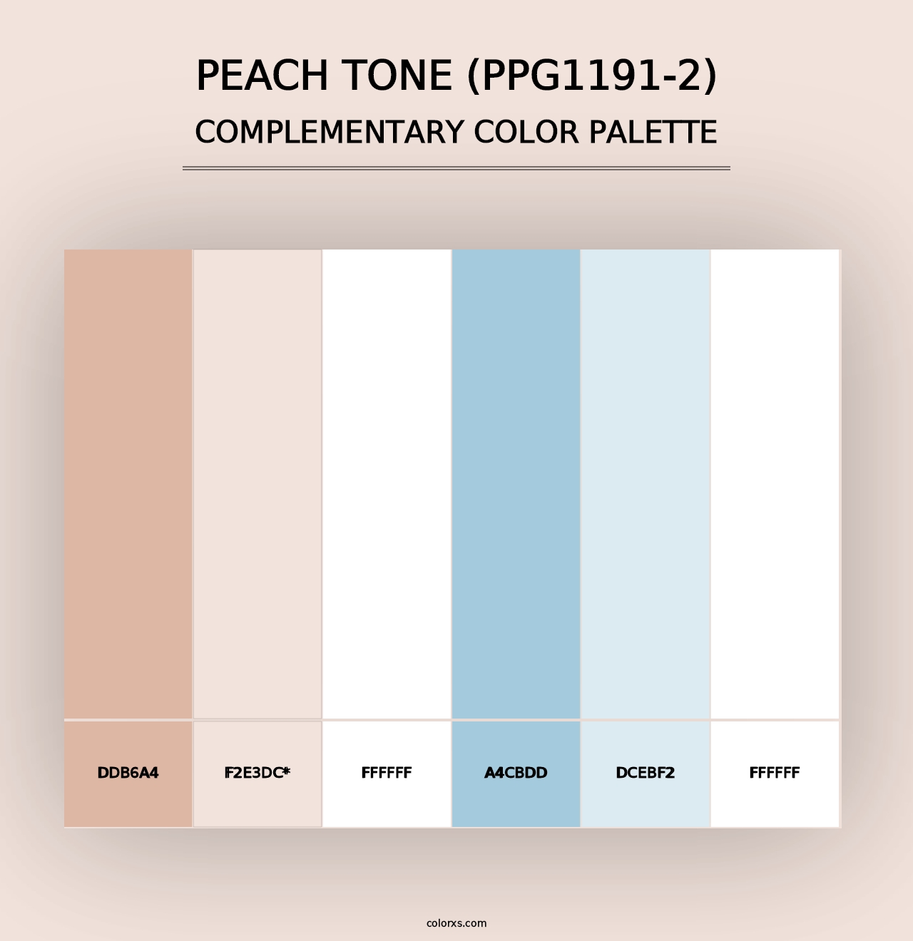 Peach Tone (PPG1191-2) - Complementary Color Palette