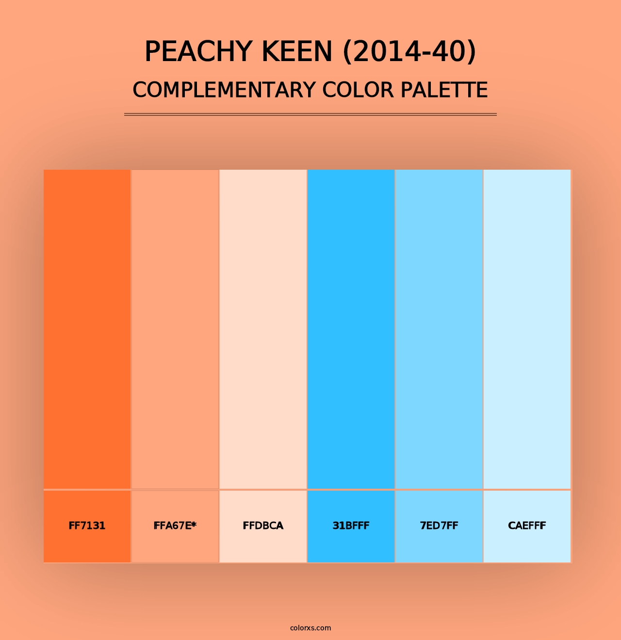 Peachy Keen (2014-40) - Complementary Color Palette