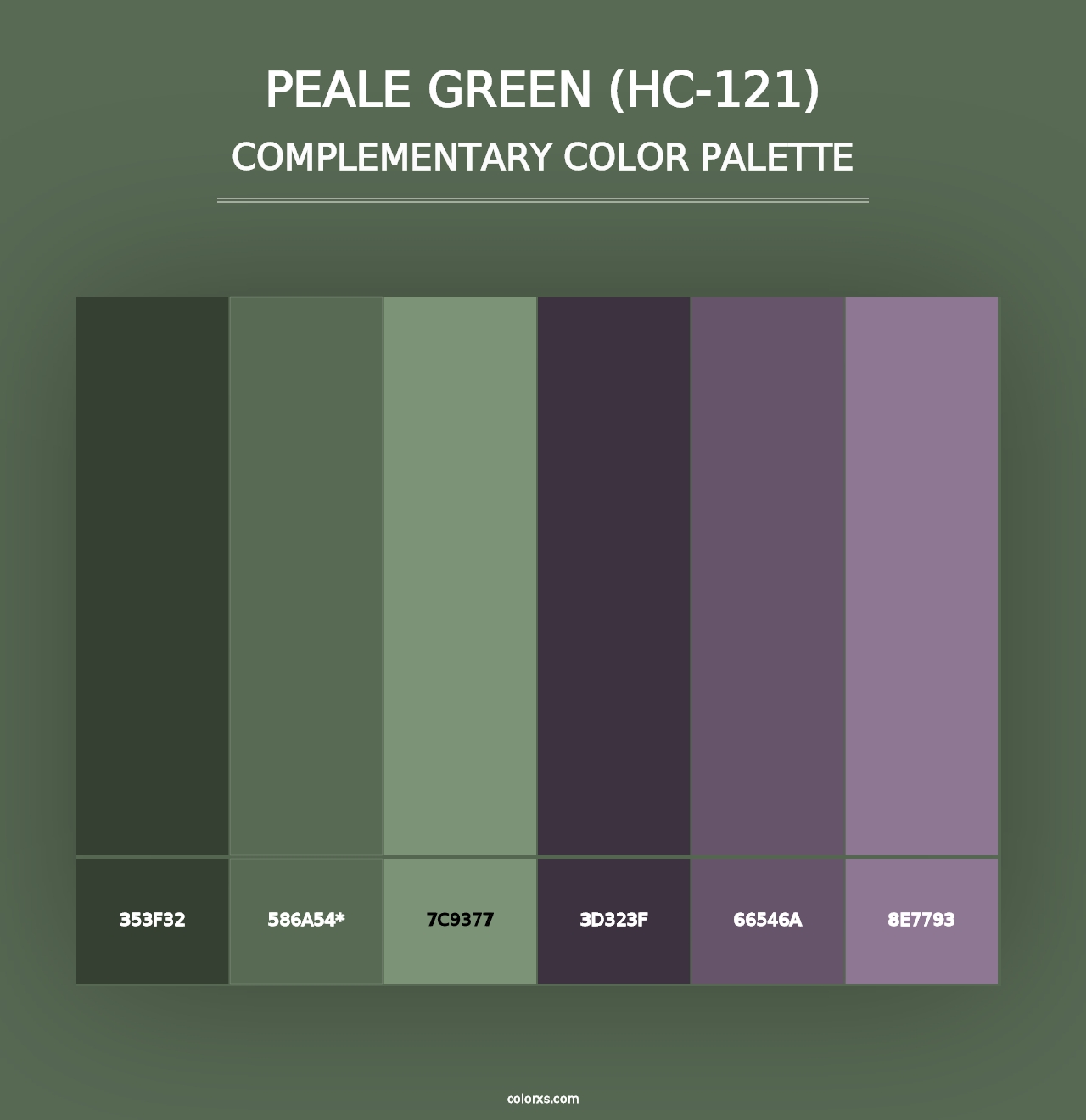 Peale Green (HC-121) - Complementary Color Palette