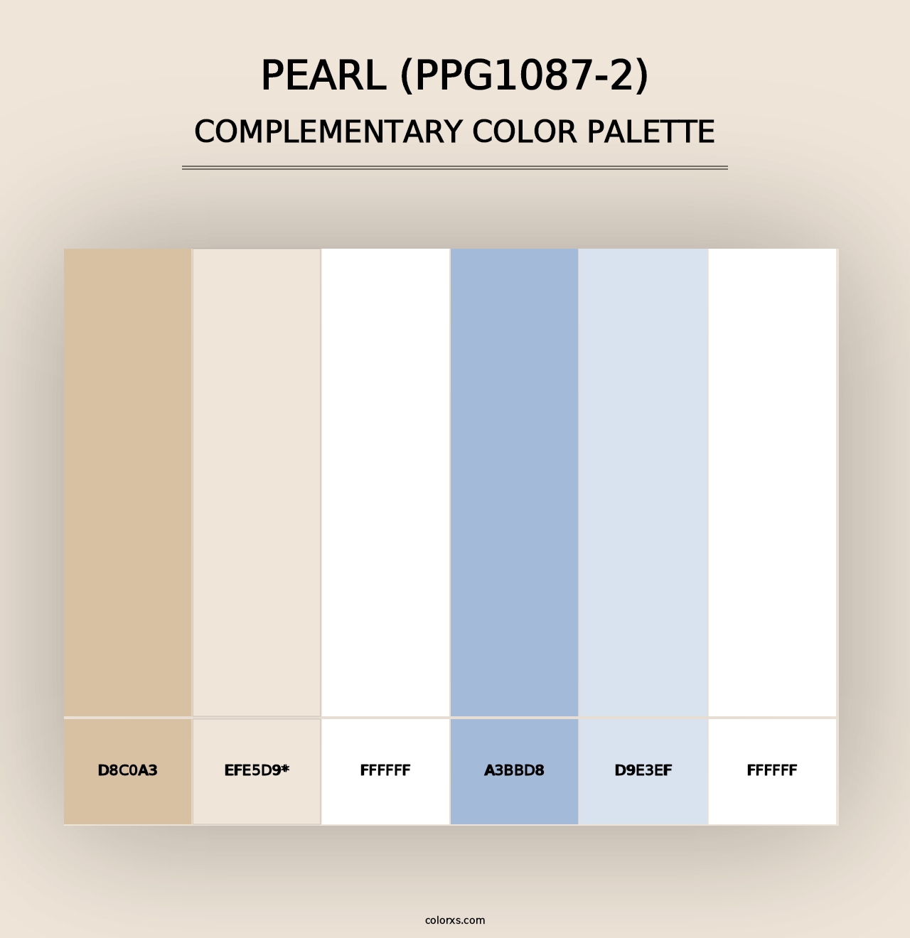 Pearl (PPG1087-2) - Complementary Color Palette