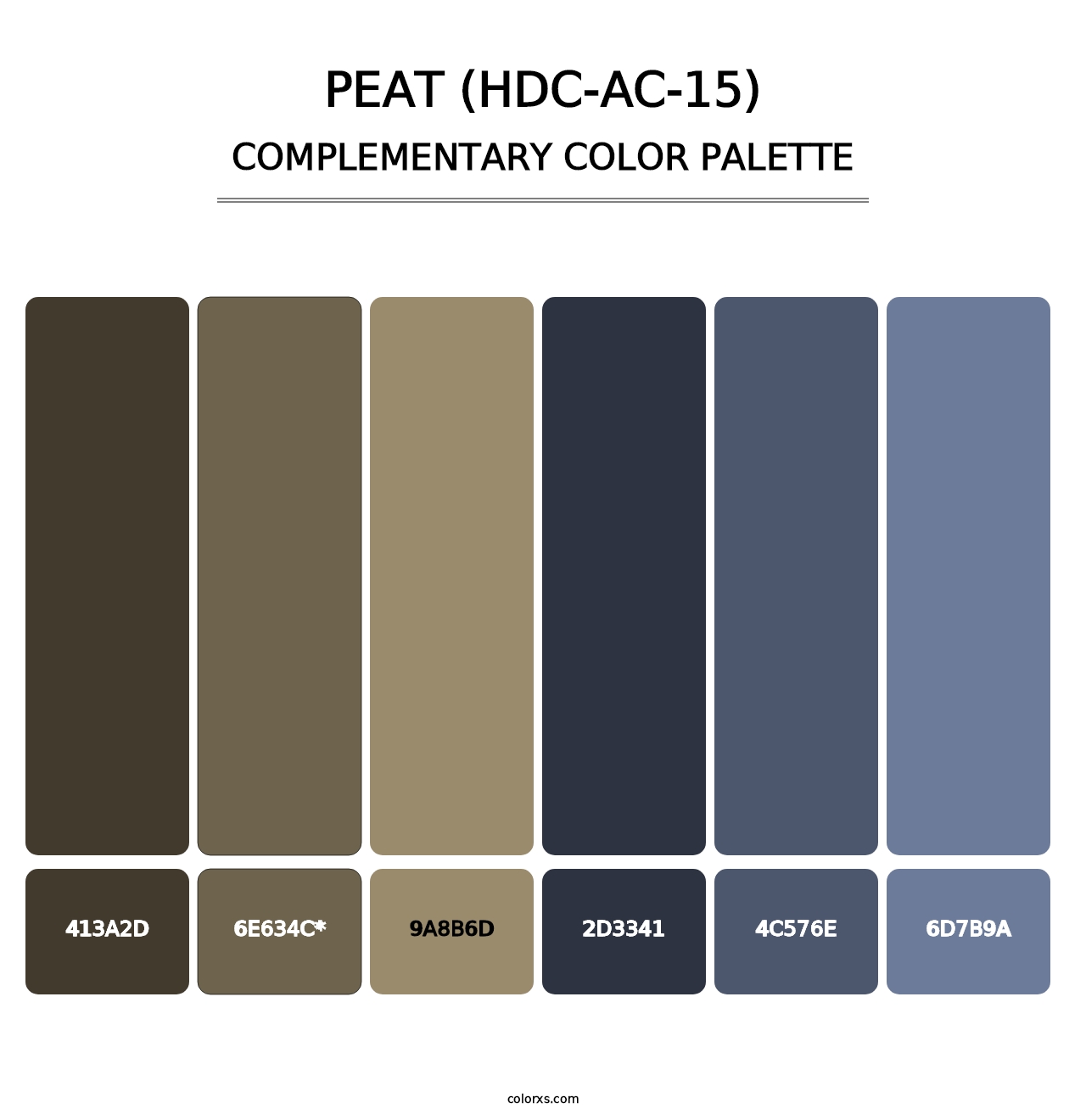 Peat (HDC-AC-15) - Complementary Color Palette