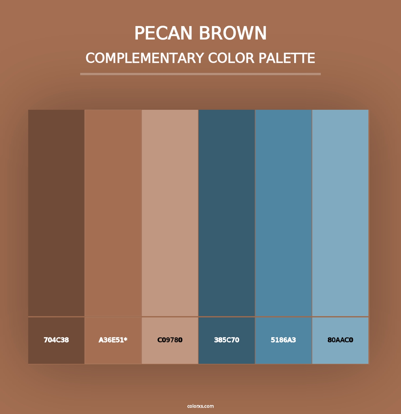 Pecan Brown - Complementary Color Palette