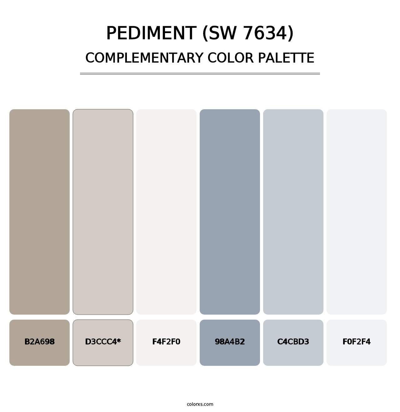 Pediment (SW 7634) - Complementary Color Palette