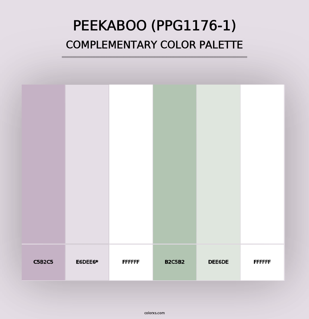 Peekaboo (PPG1176-1) - Complementary Color Palette