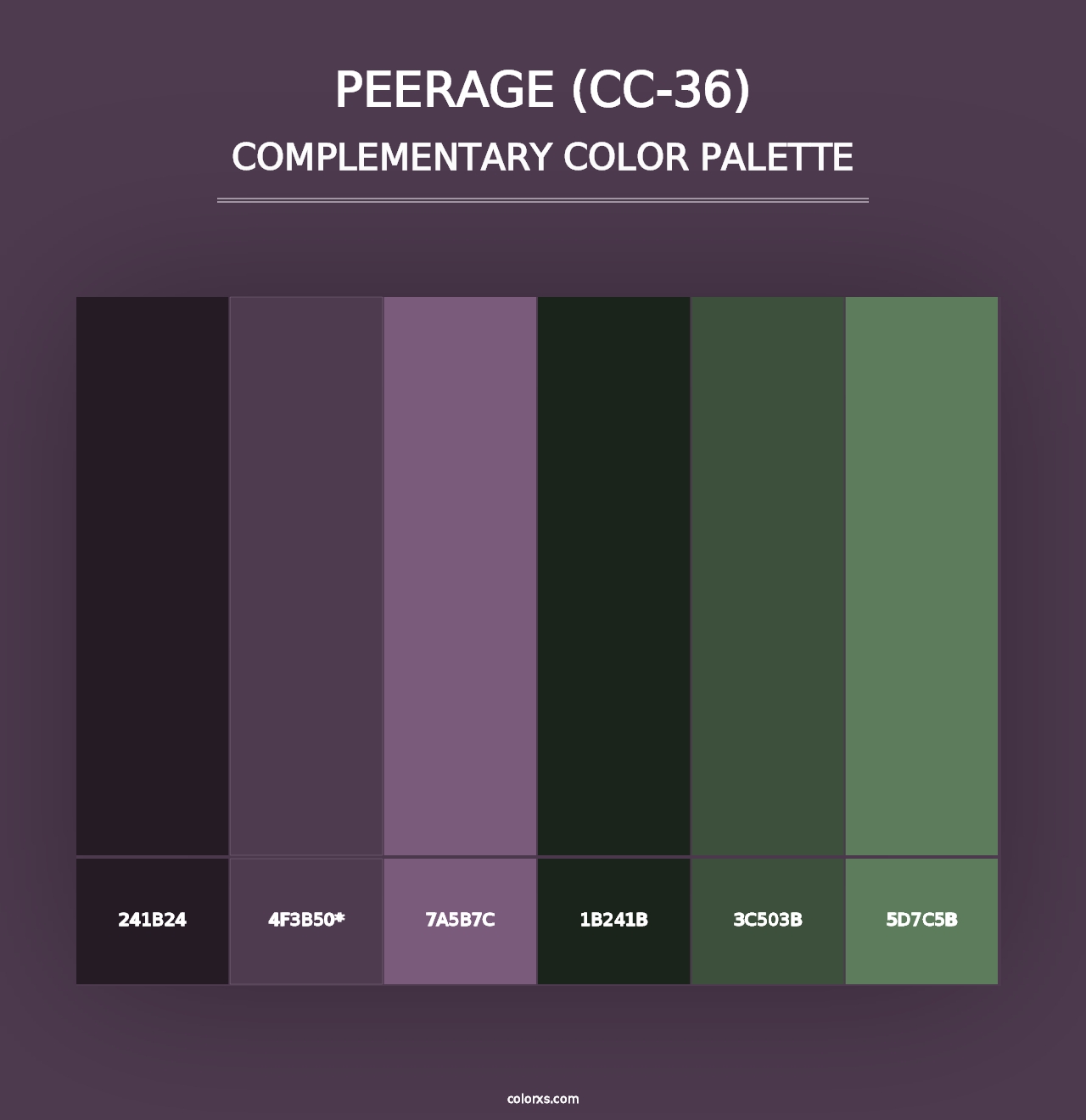 Peerage (CC-36) - Complementary Color Palette