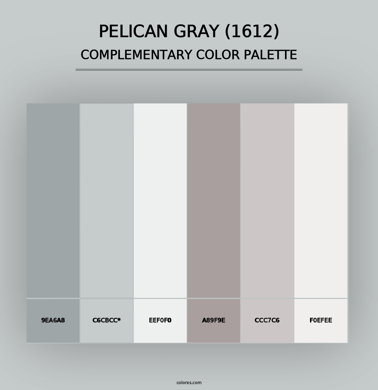 Pelican Gray (1612) - Complementary Color Palette