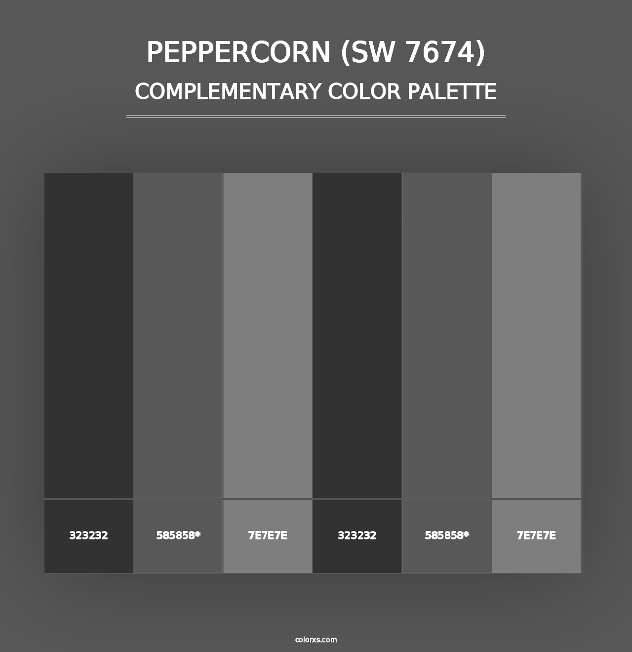 Peppercorn (SW 7674) - Complementary Color Palette