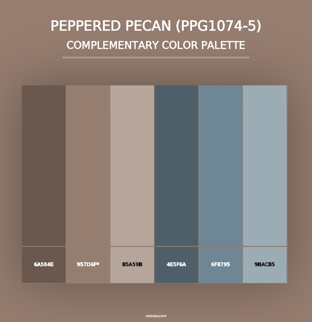 Peppered Pecan (PPG1074-5) - Complementary Color Palette