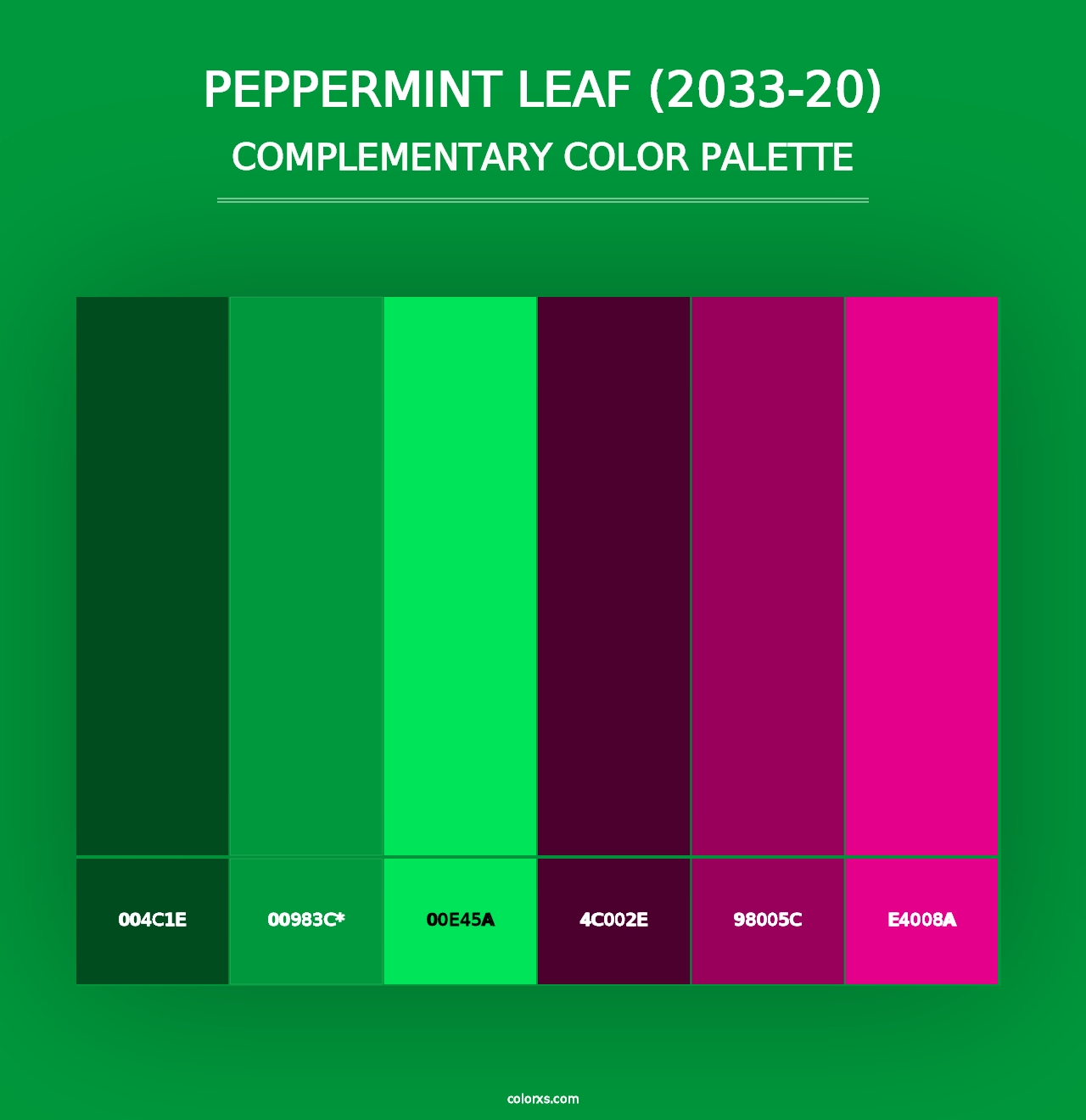 Peppermint Leaf (2033-20) - Complementary Color Palette