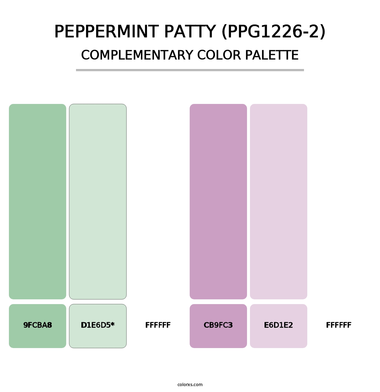 Peppermint Patty (PPG1226-2) - Complementary Color Palette