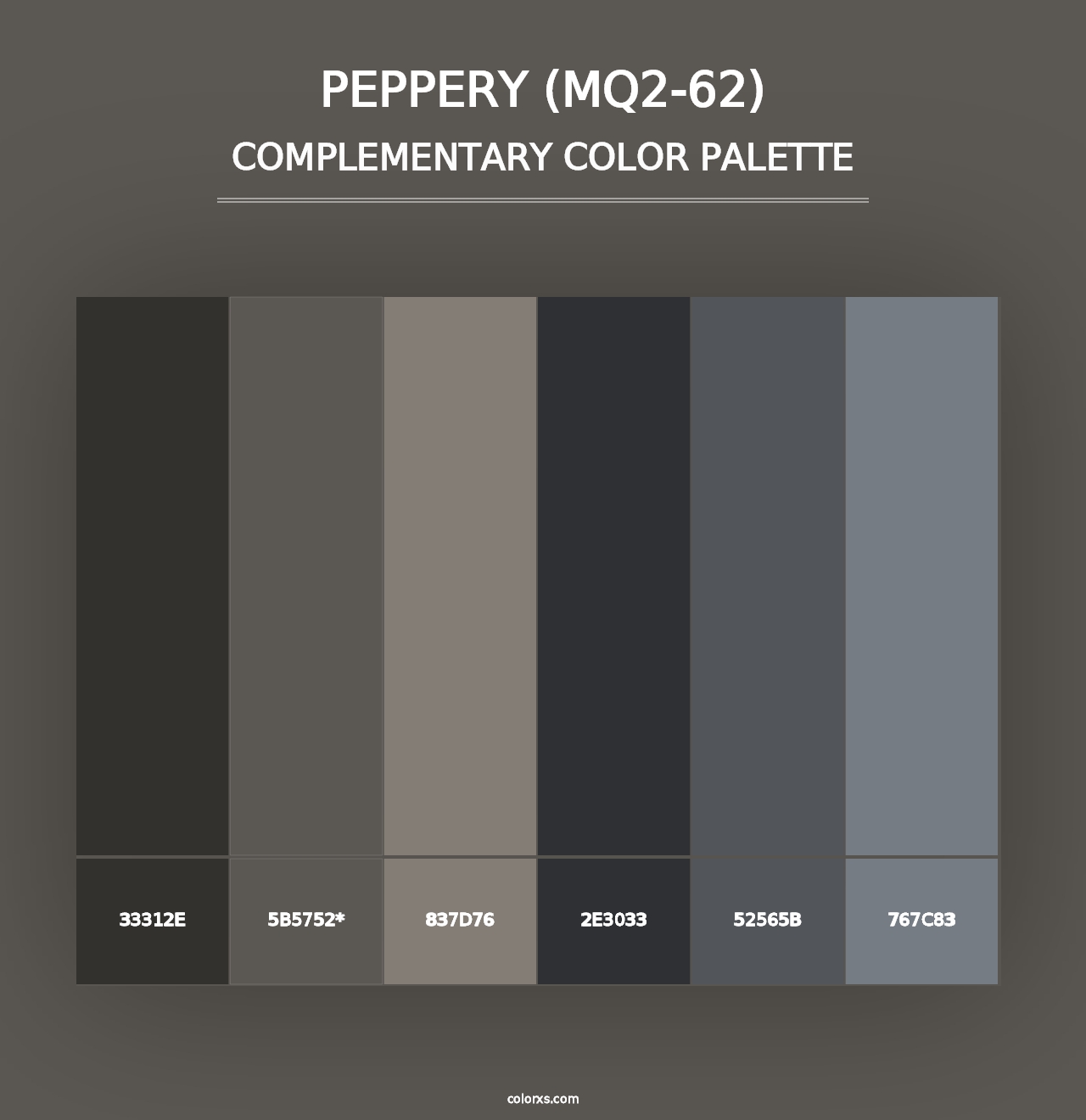 Peppery (MQ2-62) - Complementary Color Palette