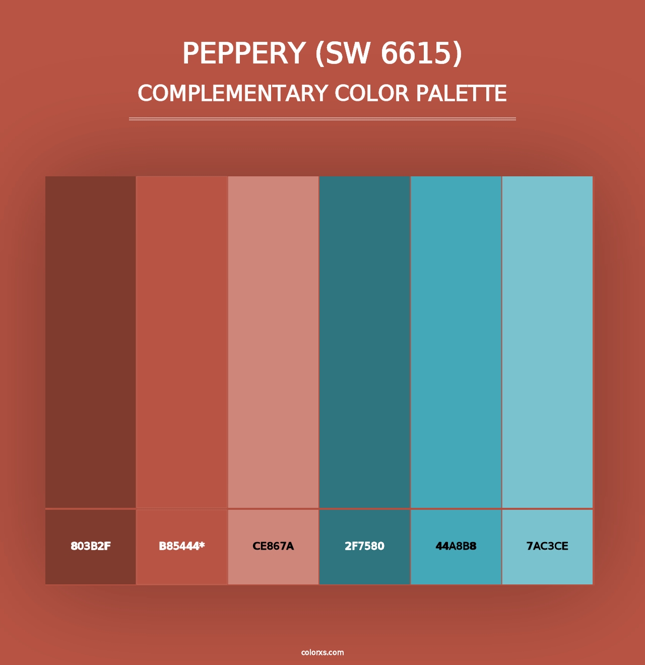 Peppery (SW 6615) - Complementary Color Palette