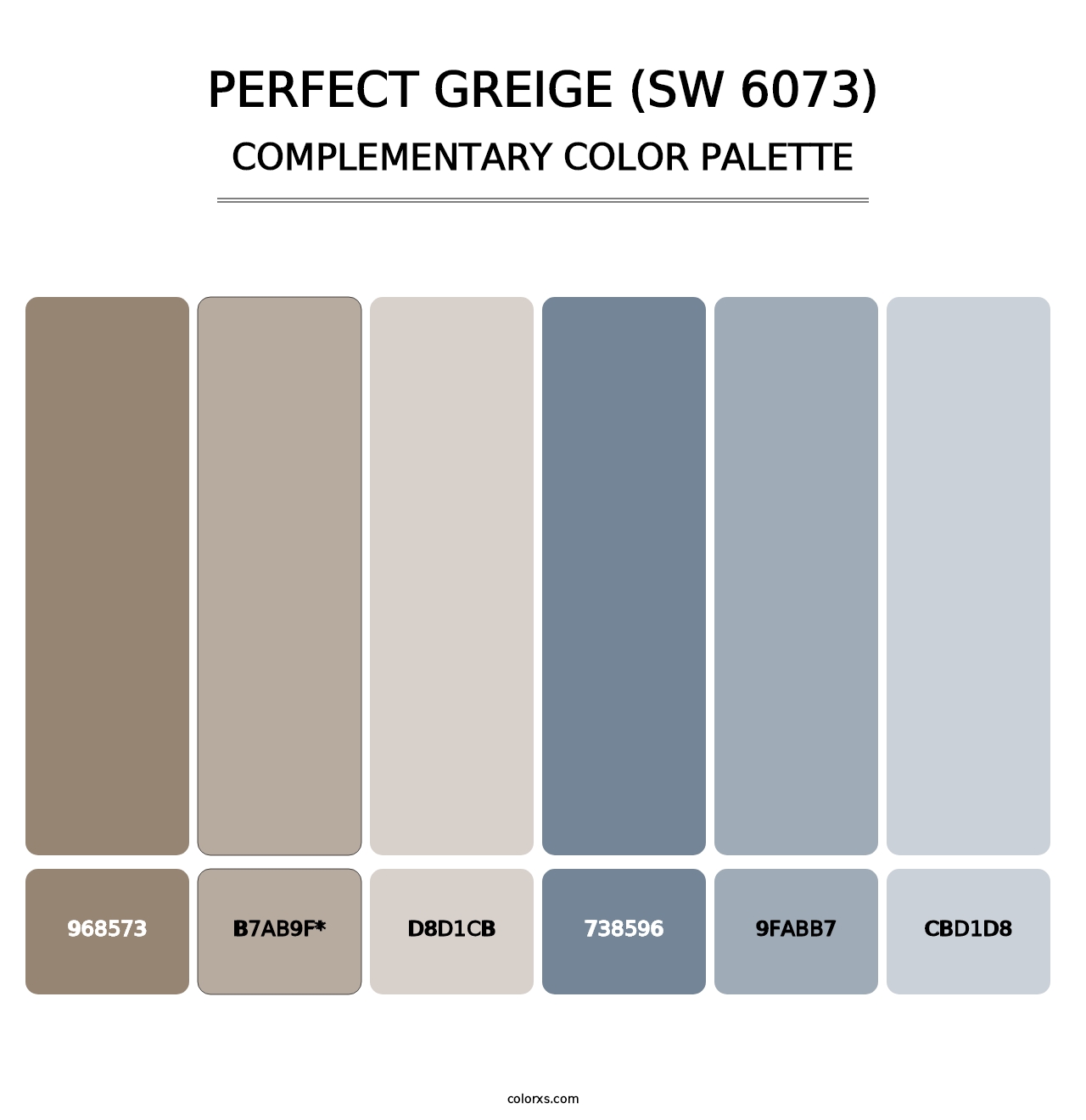 Perfect Greige (SW 6073) - Complementary Color Palette