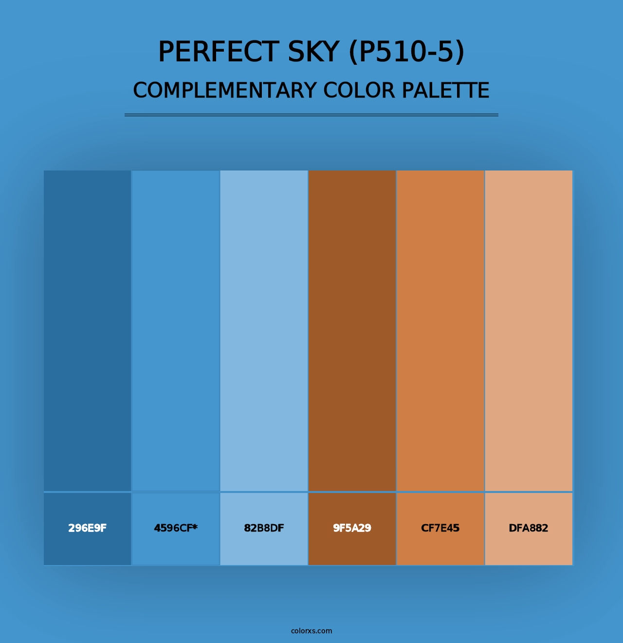 Perfect Sky (P510-5) - Complementary Color Palette