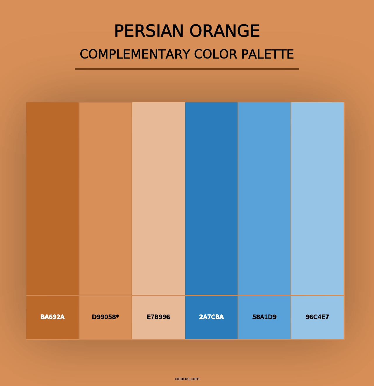 Persian Orange - Complementary Color Palette