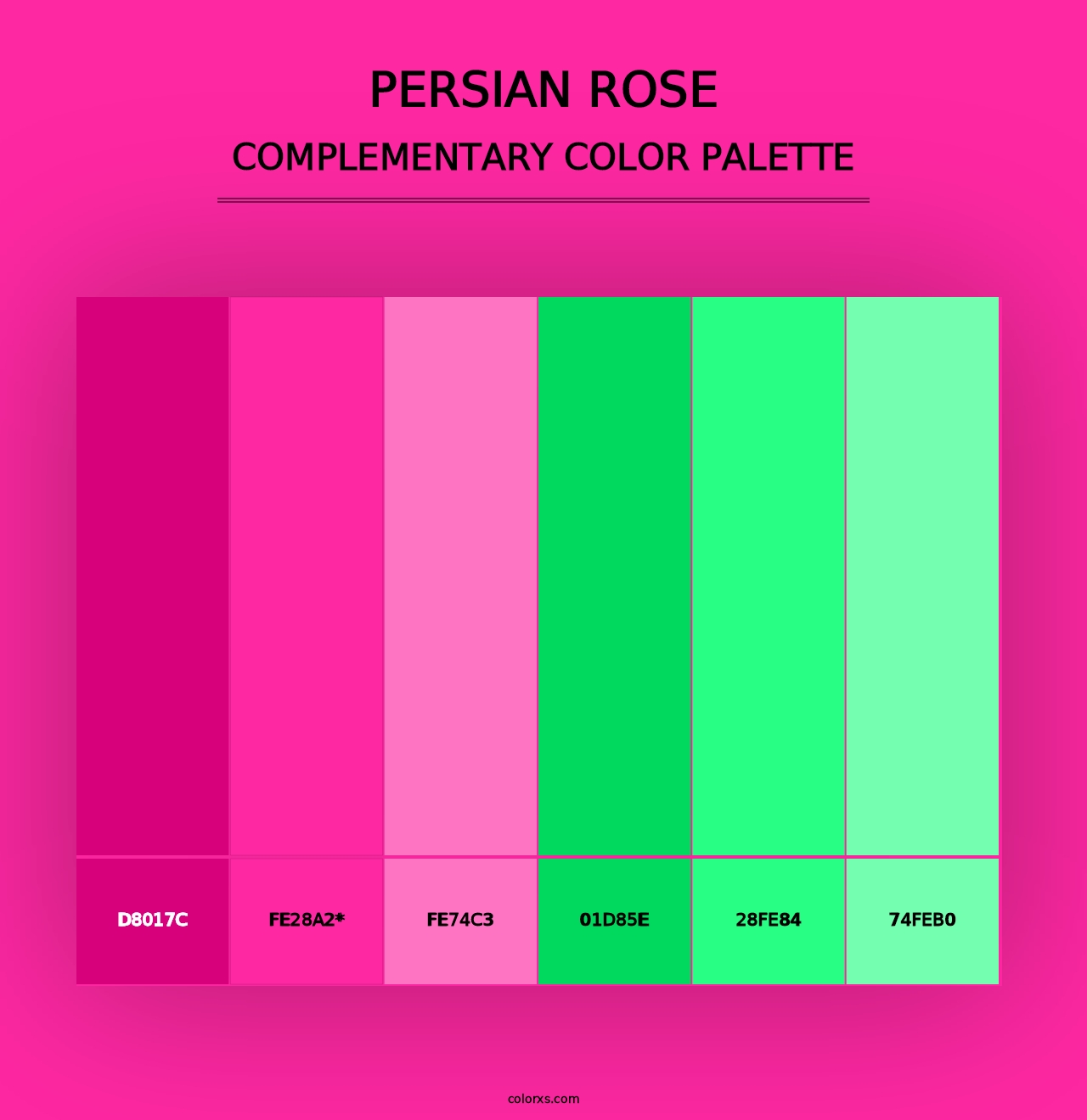 Persian Rose - Complementary Color Palette