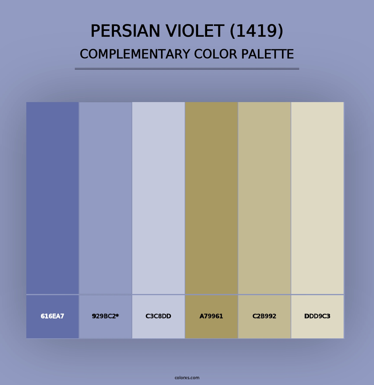 Persian Violet (1419) - Complementary Color Palette