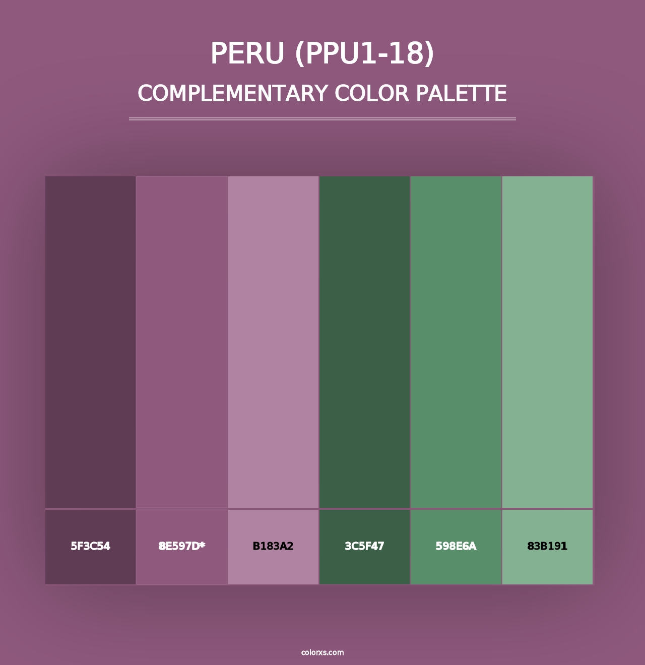 Peru (PPU1-18) - Complementary Color Palette