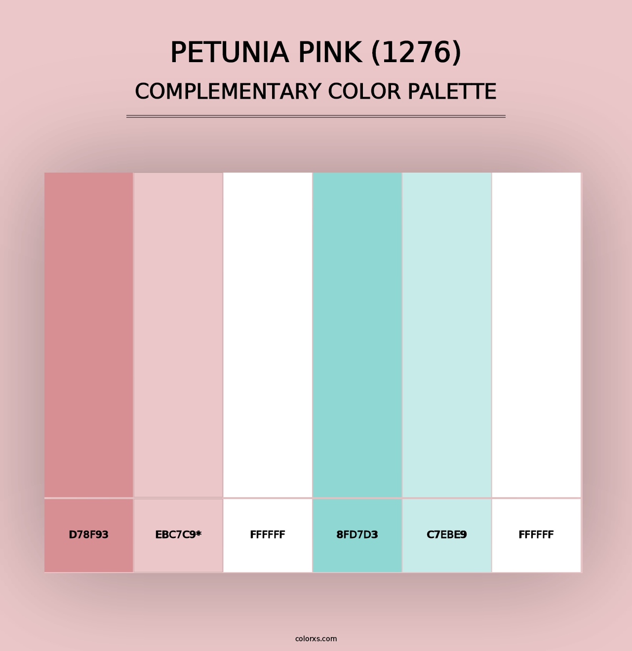 Petunia Pink (1276) - Complementary Color Palette